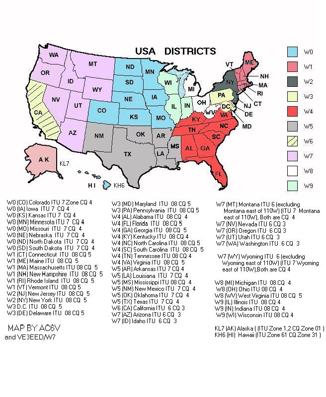 ham radio operators by zip code map Amateur Radio Operating Aids ham radio operators by zip code map